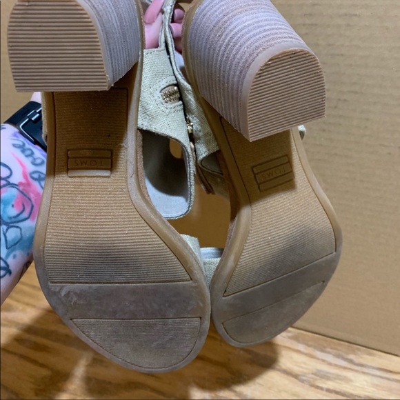 Toms Majorca Block Heel Sandals EUC - Picture 3 of 4